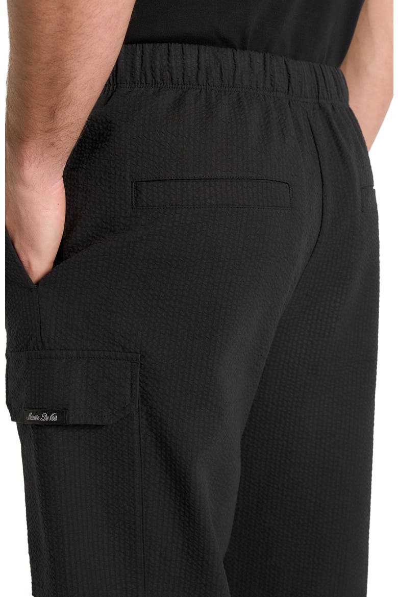 Rayan Textured Cargo Trousers, Alternate, color, Black