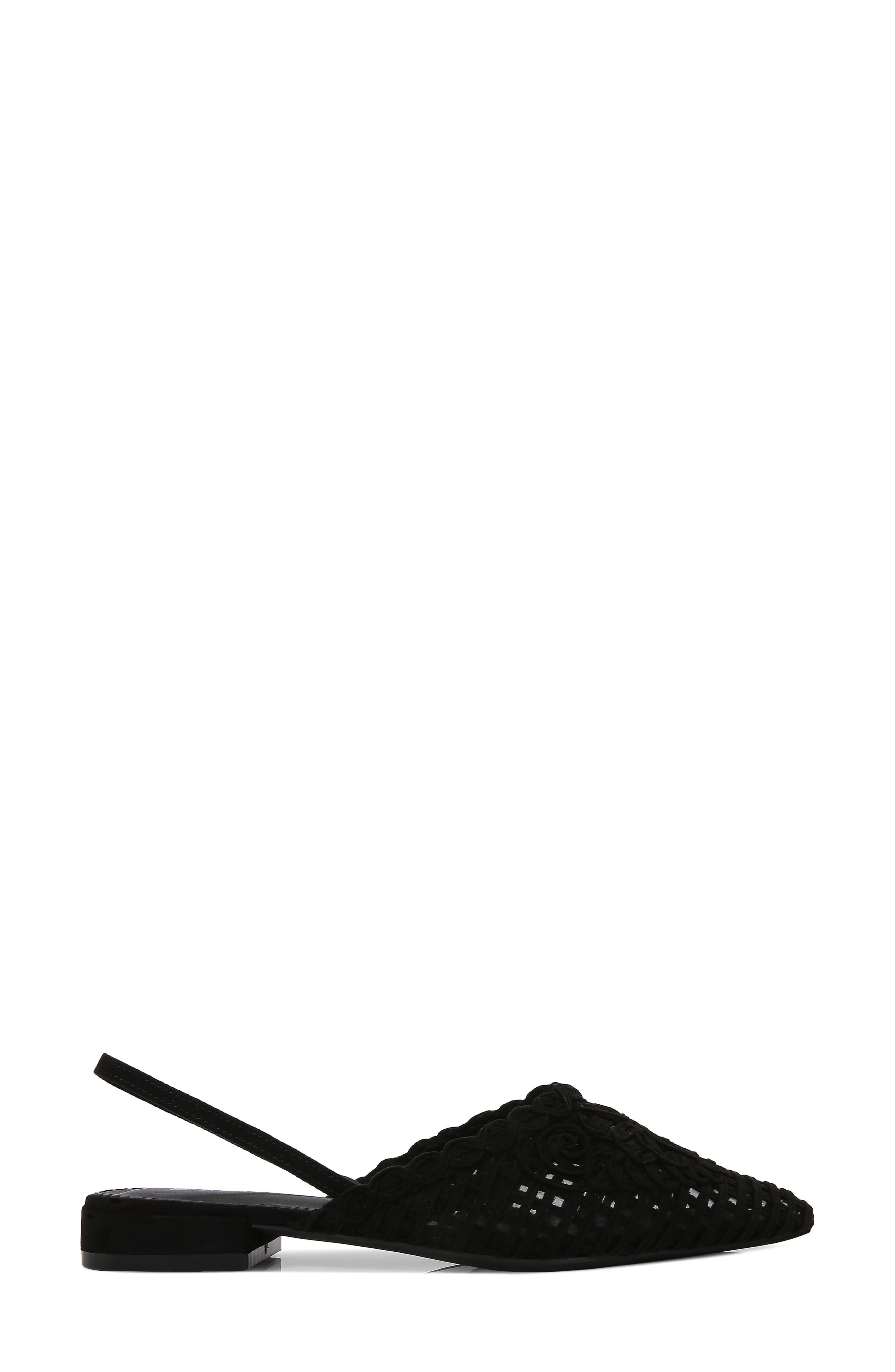 Lacey Slingback Flat, Alternate, color, BLACK