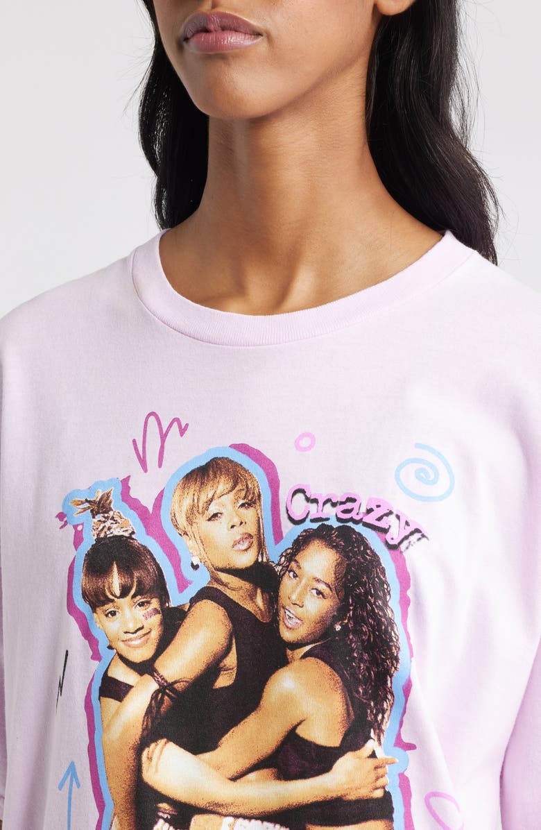Merch Traffic TLC Girls Band Cotton Blend Graphic T-Shirt, Alternate, color, Lavender