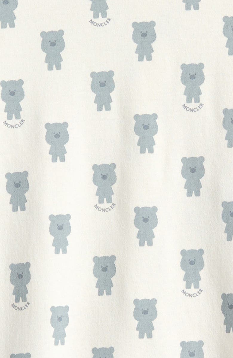 Moncler Teddy Bear Footie, Hat and Bib Set, Alternate, color, 