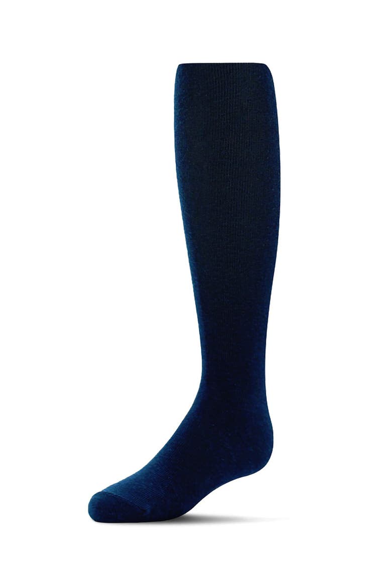 Infant Solid Blend Basic Non-Binding Sweater Tights, Main, color, Navy