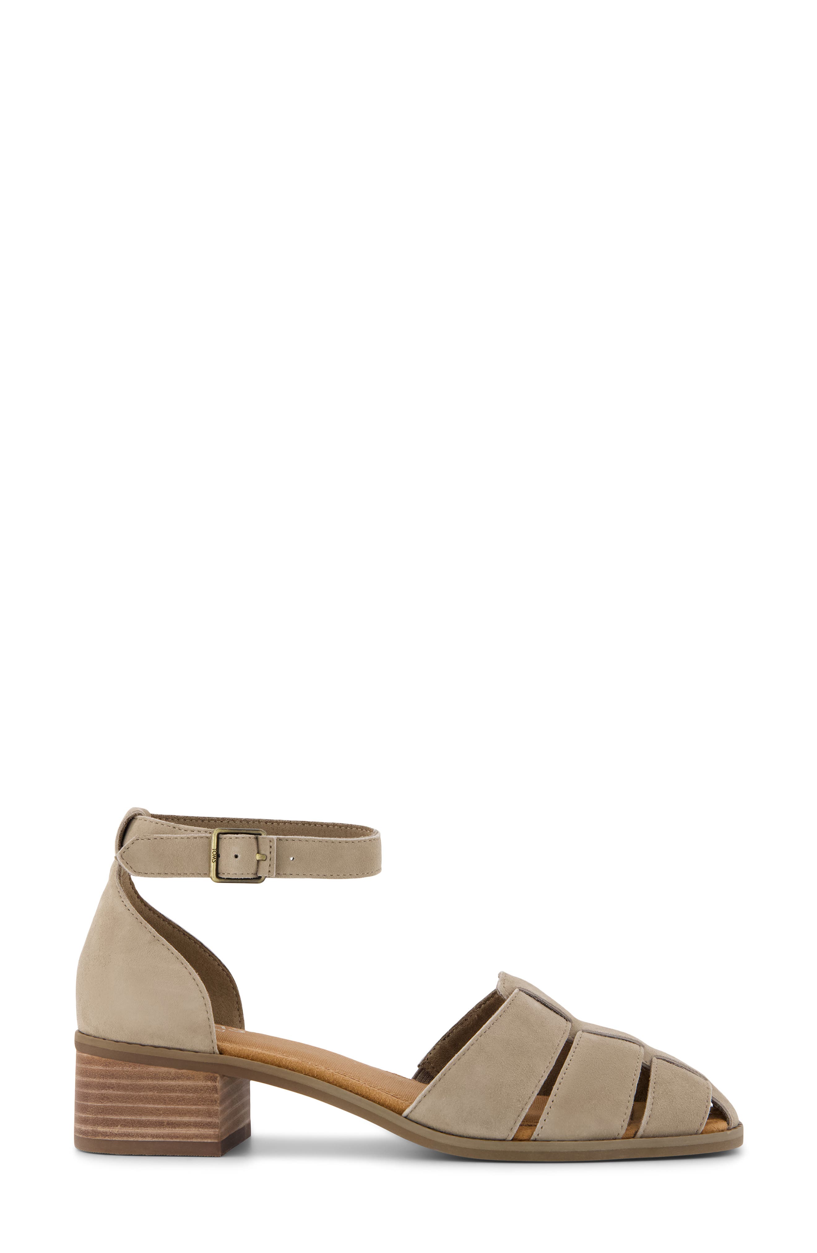 TOMS Jaclyn Ankle Strap Fisherman Sandal, Alternate, color, Medium Beige