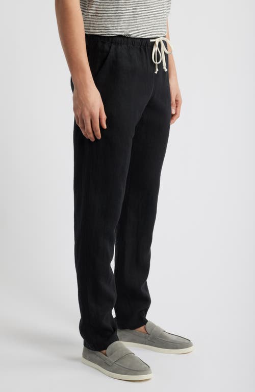 Alex Crane Bo Linen Drawstring Pants In Night