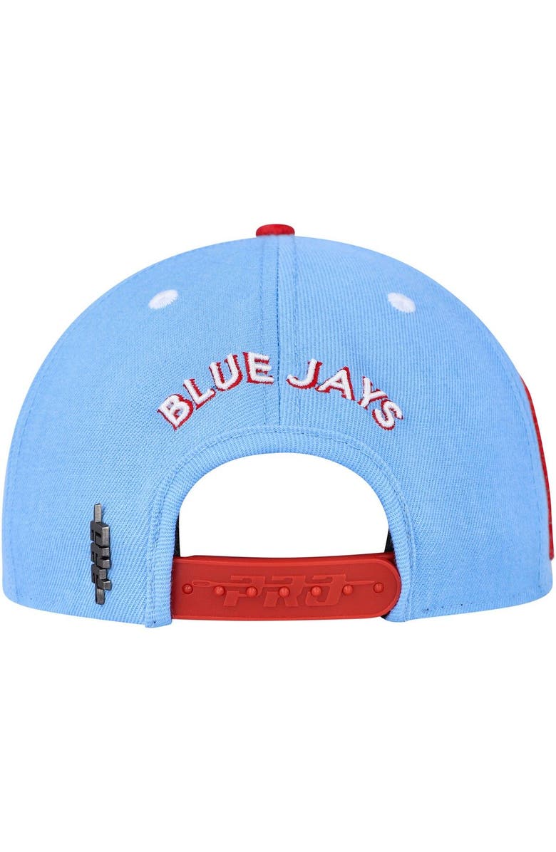 PRO STANDARD Men's Pro Standard  White/Light Blue Toronto Blue Jays Blue Raspberry Ice Cream Drip Snapback Hat, Alternate, color, 