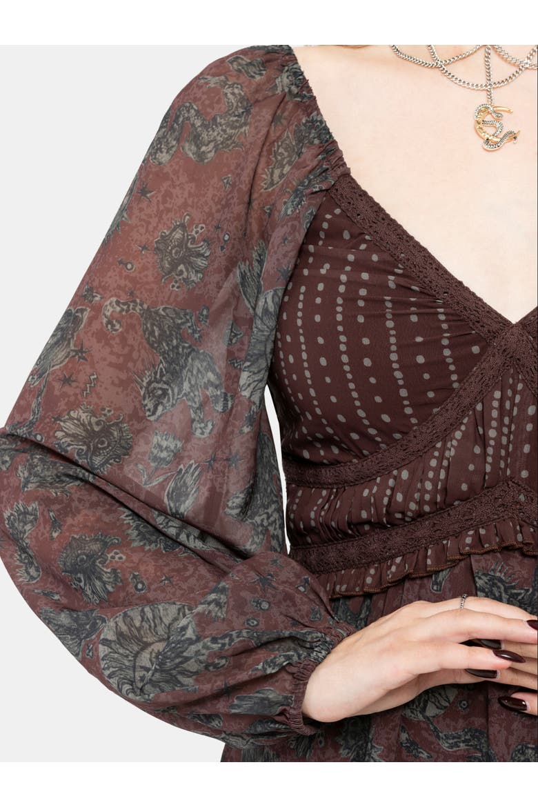 Pact Paisley Maxi Dress, Alternate, color, Taupe