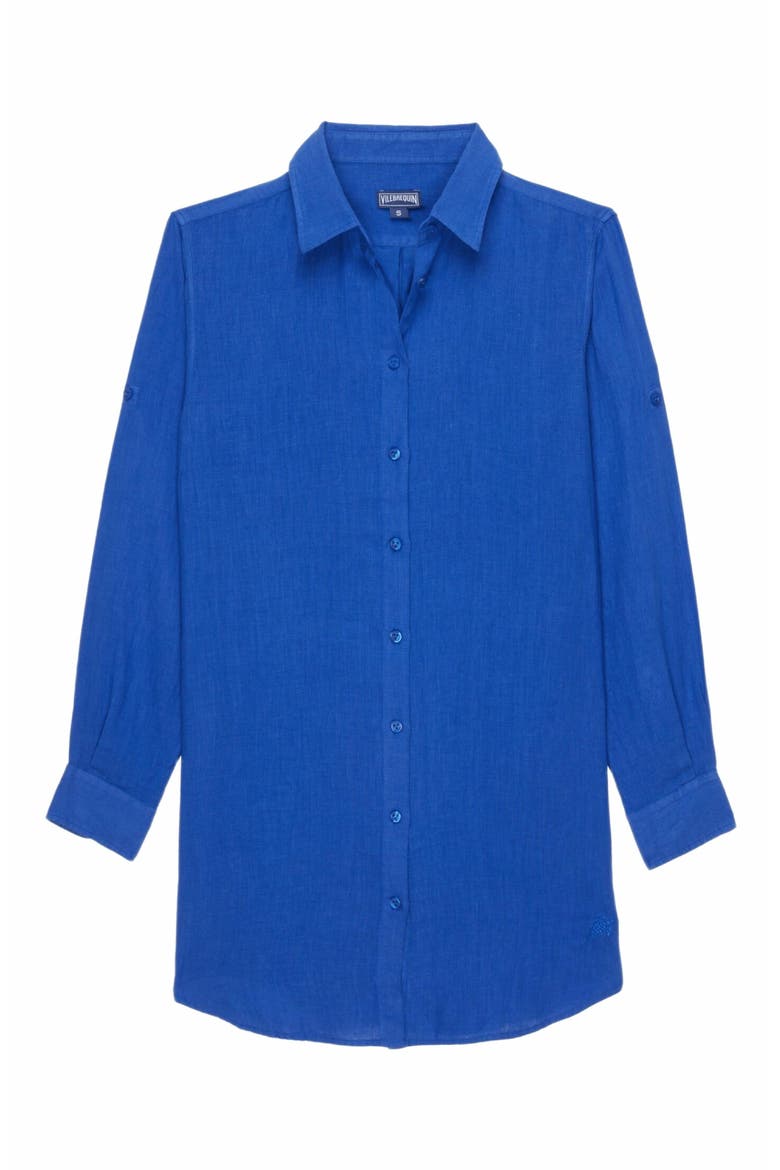 Women's Solid Linen Shirt Dress, Main, color, MARRAKECH