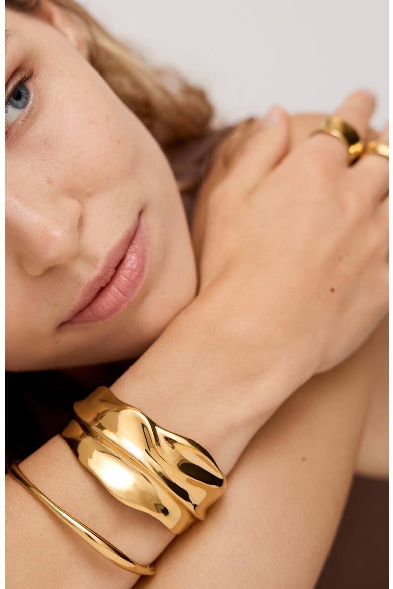 Nomade Bold Cuff Bracelet, Alternate, color, 18K GOLD VERMEIL