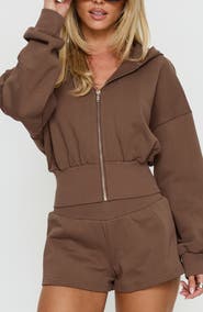 Princess Polly Daytime Blouson Crop Hoodie