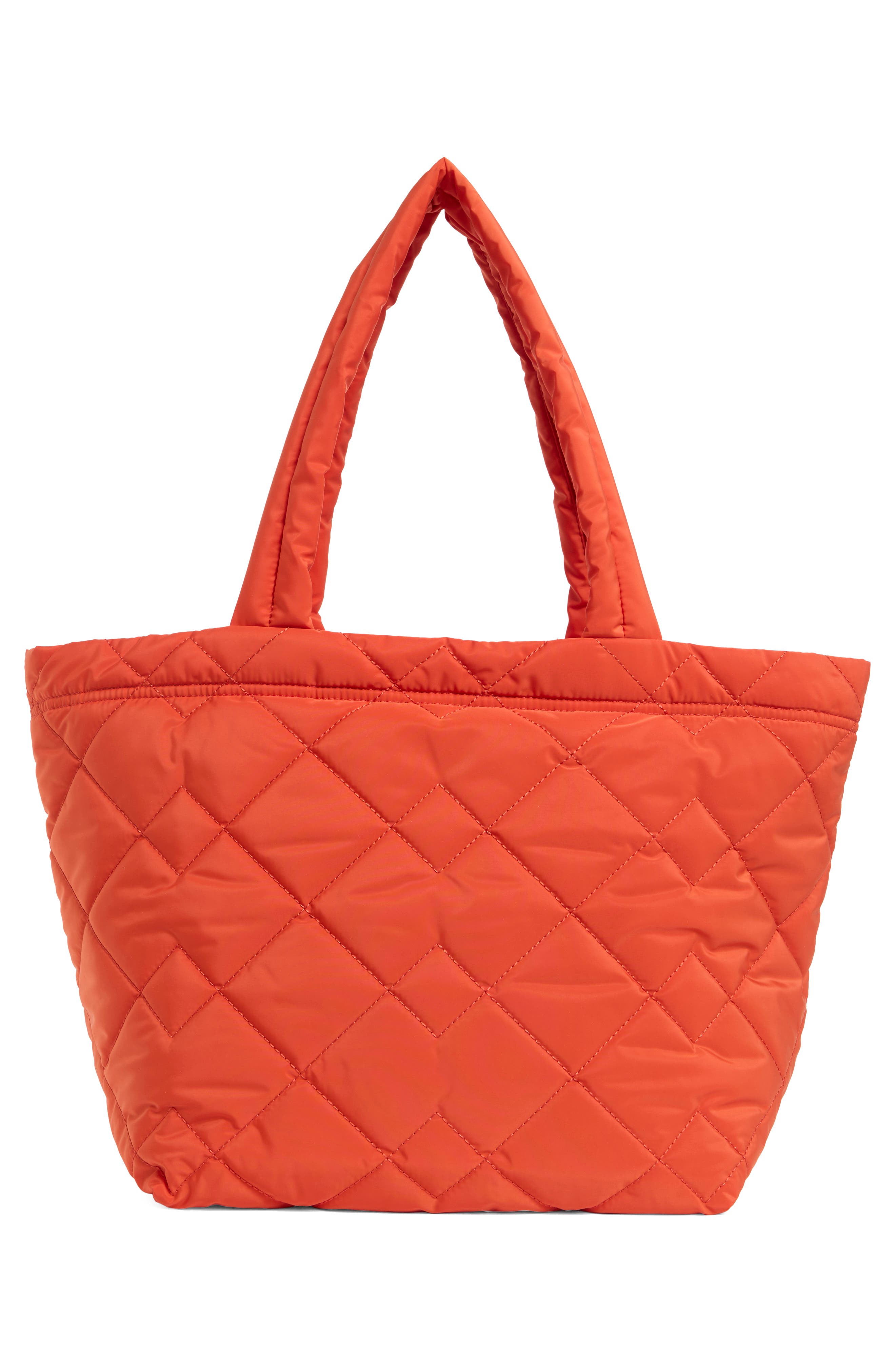 Medium Quilted Nylon Tote, Alternate, color, SUNSET