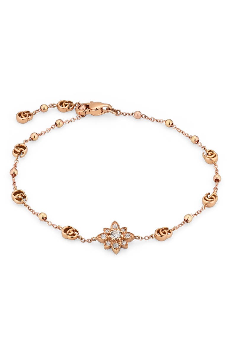 Gucci Flora Diamond Bracelet, Main, color, 