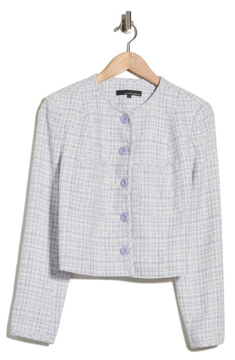 Patch Pocket Crop Bouclé Jacket