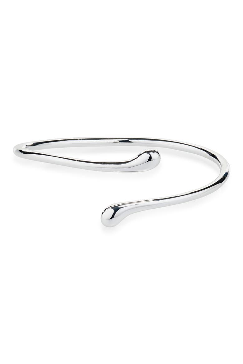 Metal Droplet Cuff Bracelet, Main, color, SILVER