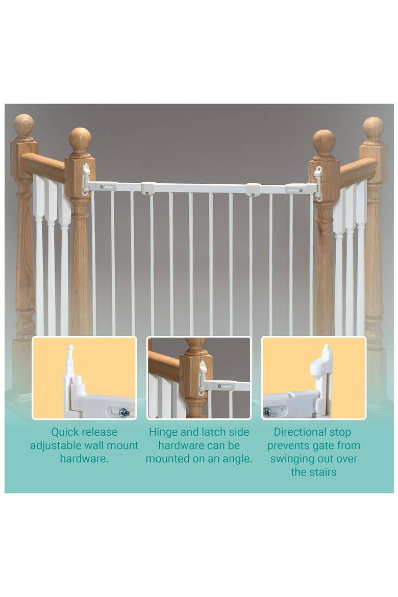 Safeway Angle Mount Baby Gate, Alternate, color, WHITE