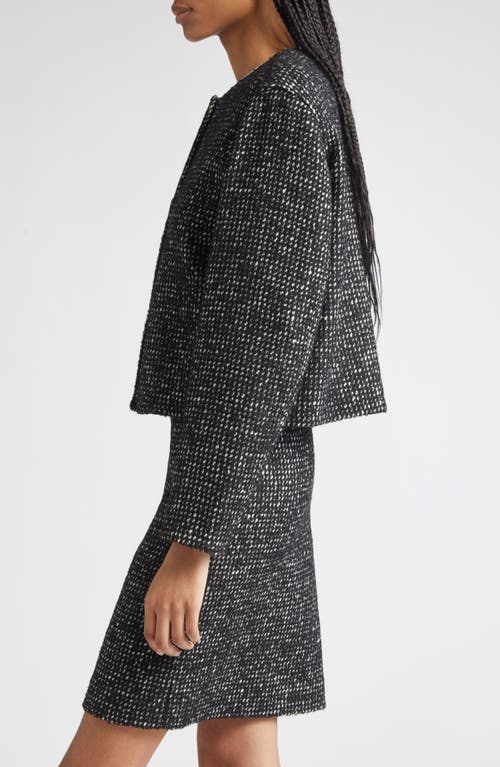 Lafayette 148 New York Bouclé Tweed Crop Jacket In Black
