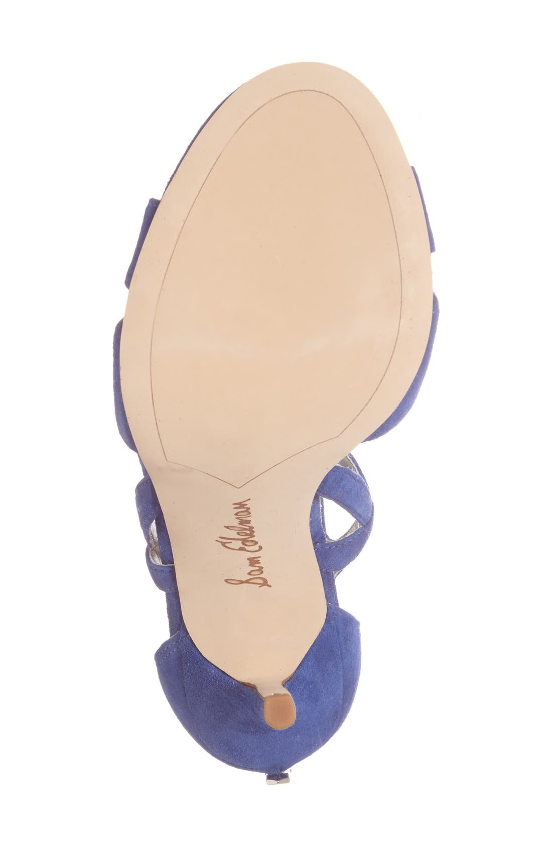 'Azela' Tassel Lace-Up Sandal, Alternate, color, SAILOR BLUE SUEDE