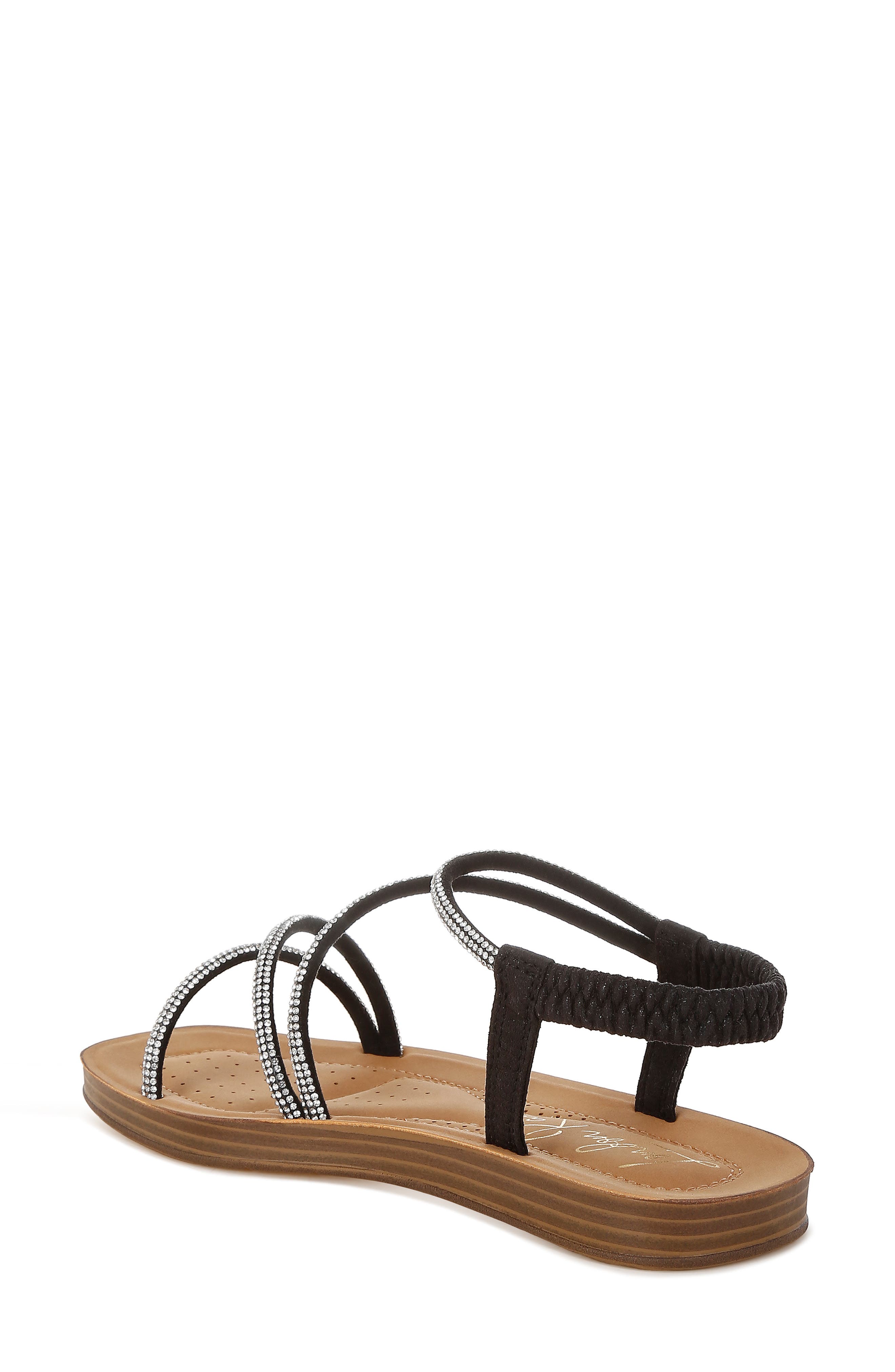 LONDON RAG Ridayne Embellished Sandal, Alternate, color, Black