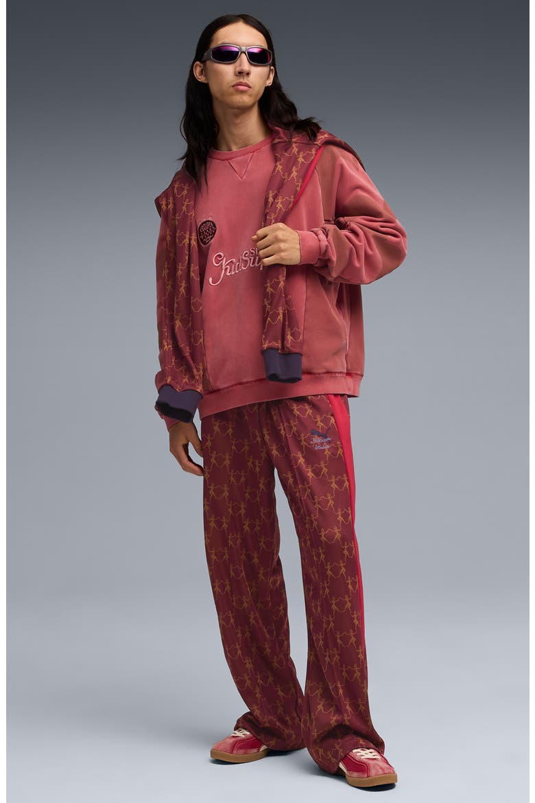x KidSuper MCFC Embroidered Cotton Graphic Sweatshirt, Alternate, color, DARK CRIMSON
