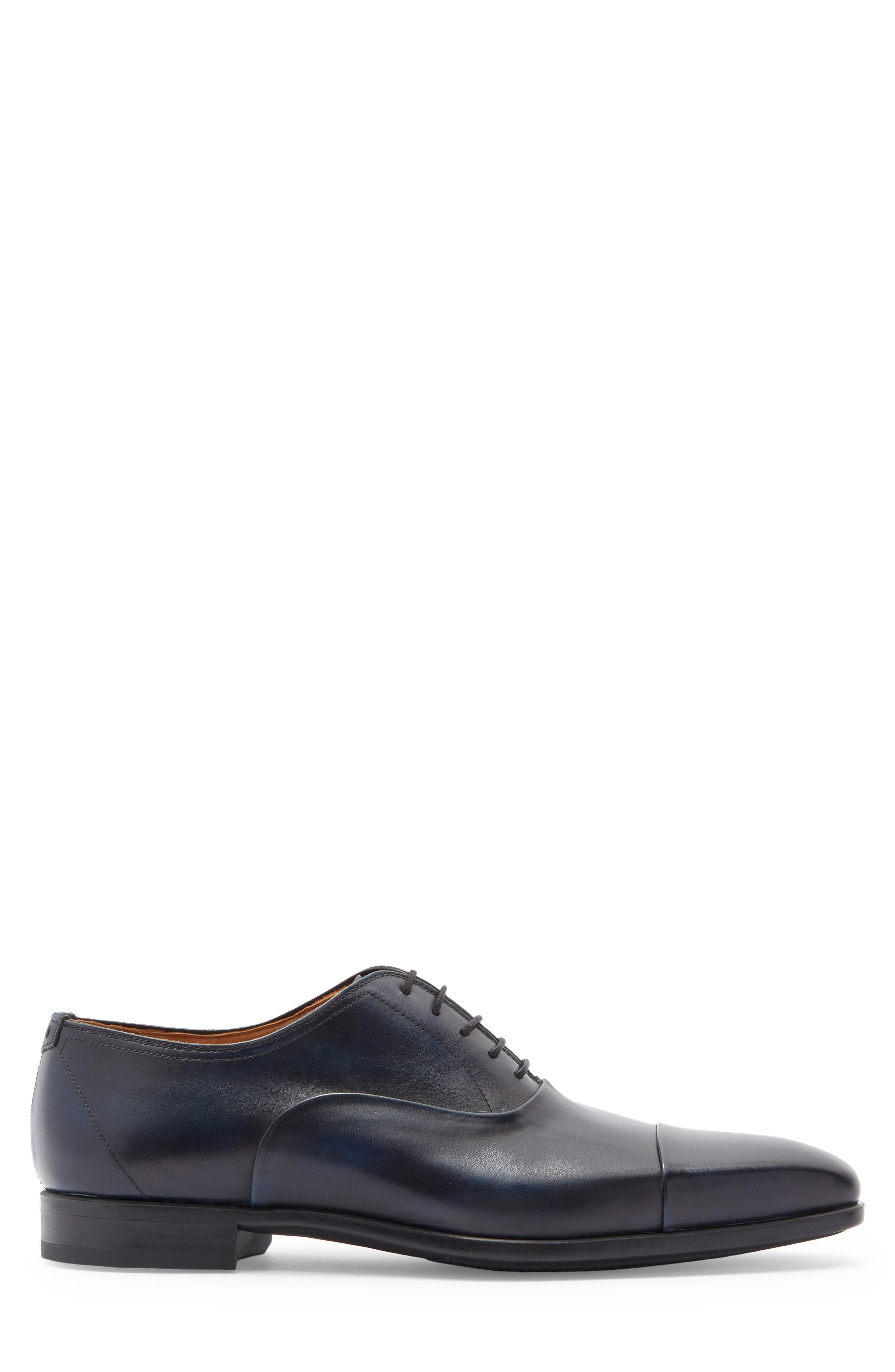 Magnanni Cap Toe Oxford, Alternate, color, Navy