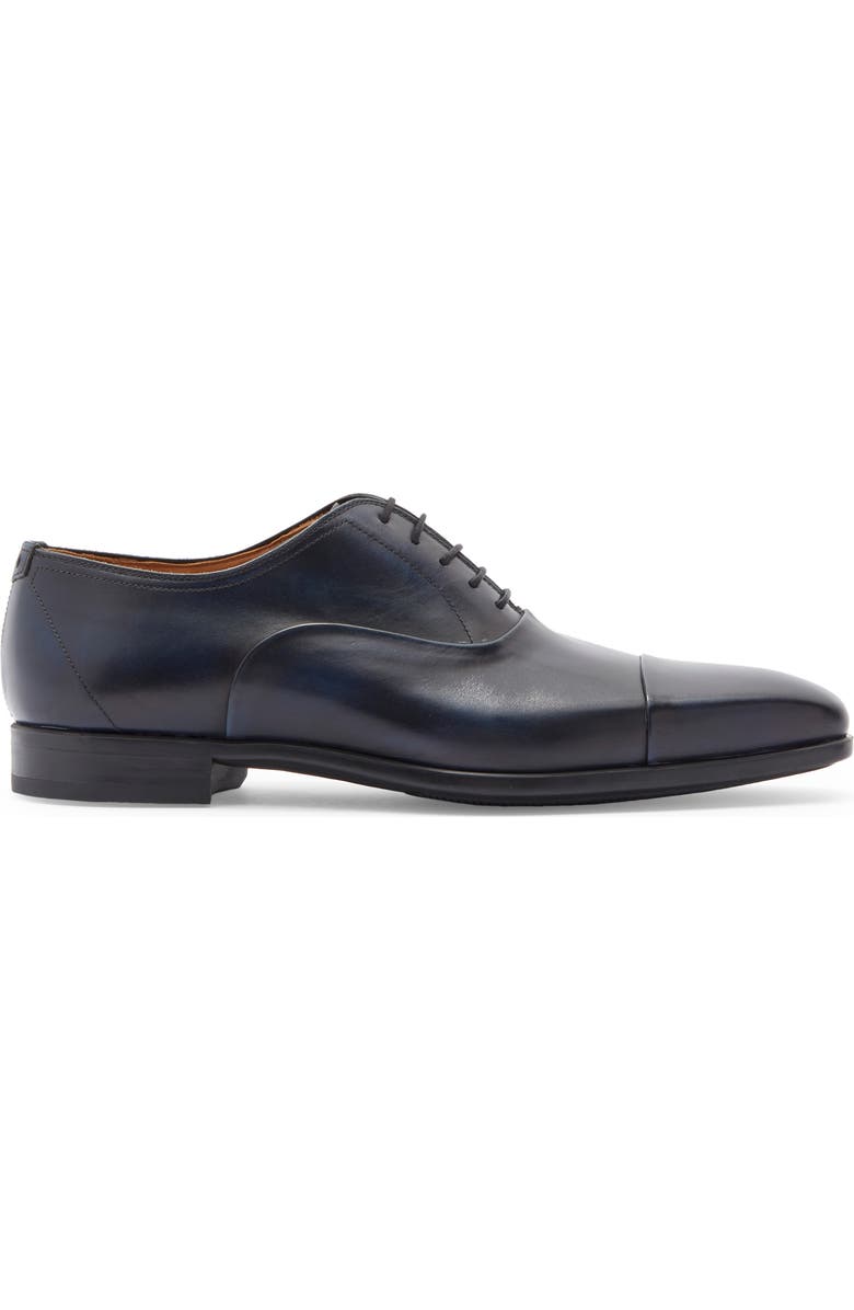 Magnanni Cap Toe Oxford, Alternate, color, Navy