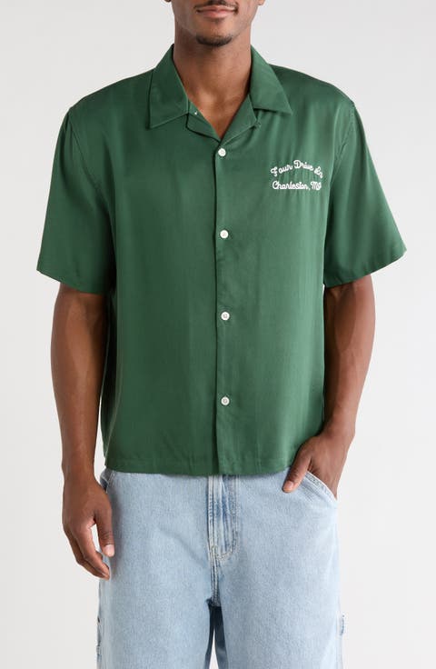 Four Drive Embroidered Camp Shirt