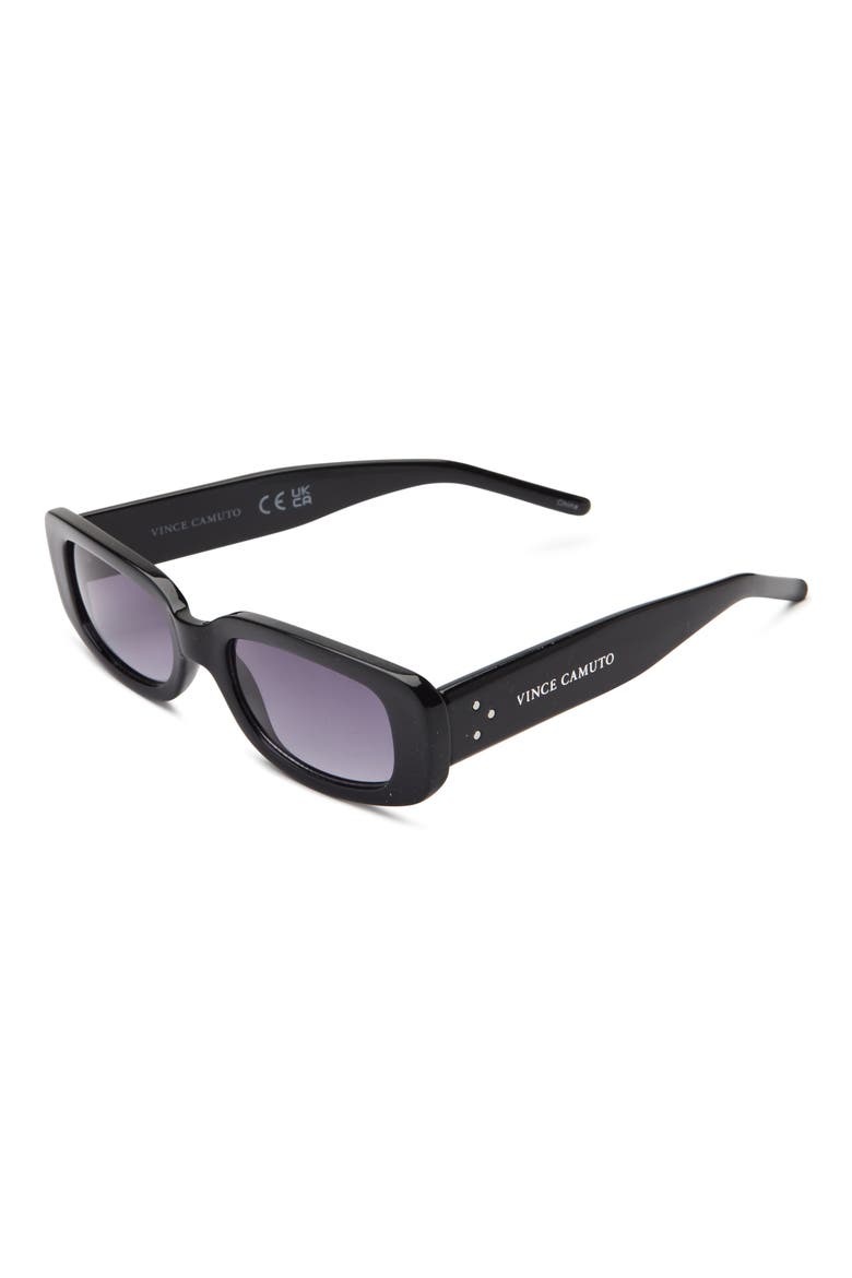 117mm Gradient Rectangular Sunglasses, Alternate, color, BLACK
