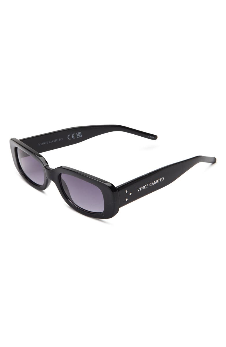 Vince Camuto 117mm Gradient Rectangular Sunglasses, Alternate, color, Black