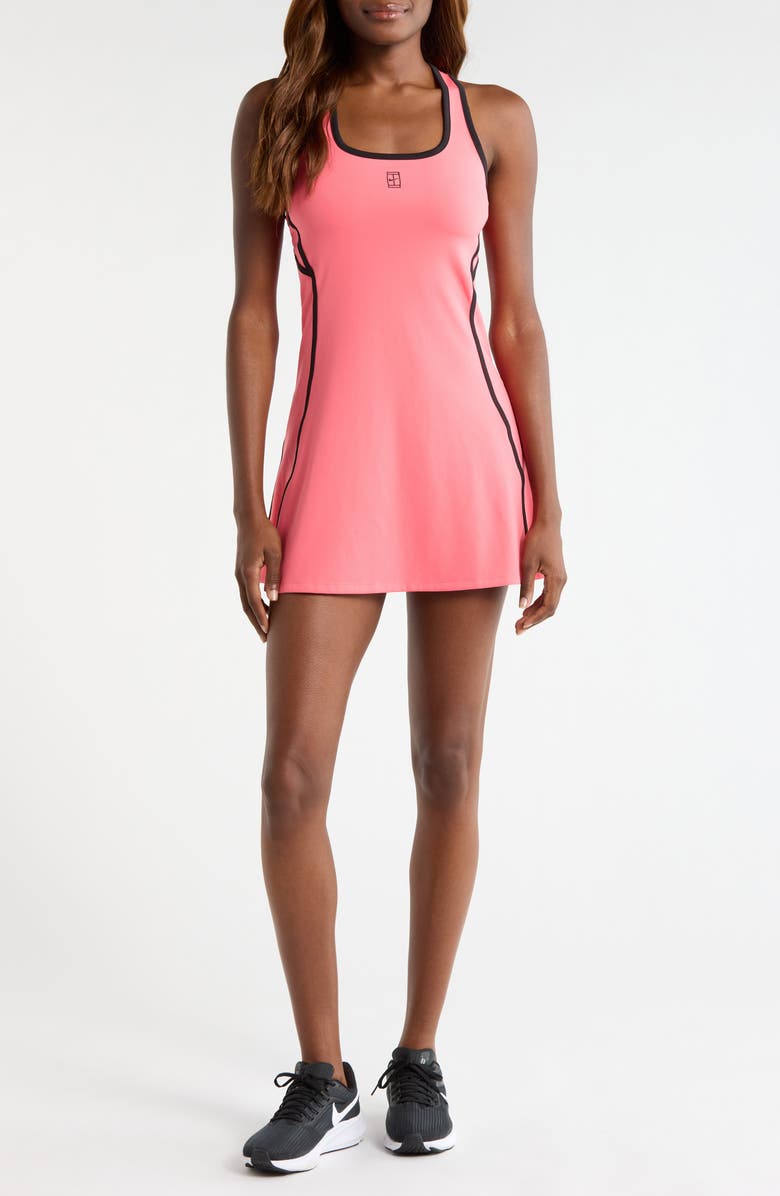 Nike Dri-FIT Racerback Minidress, Main, color, 897 S Corl/Black