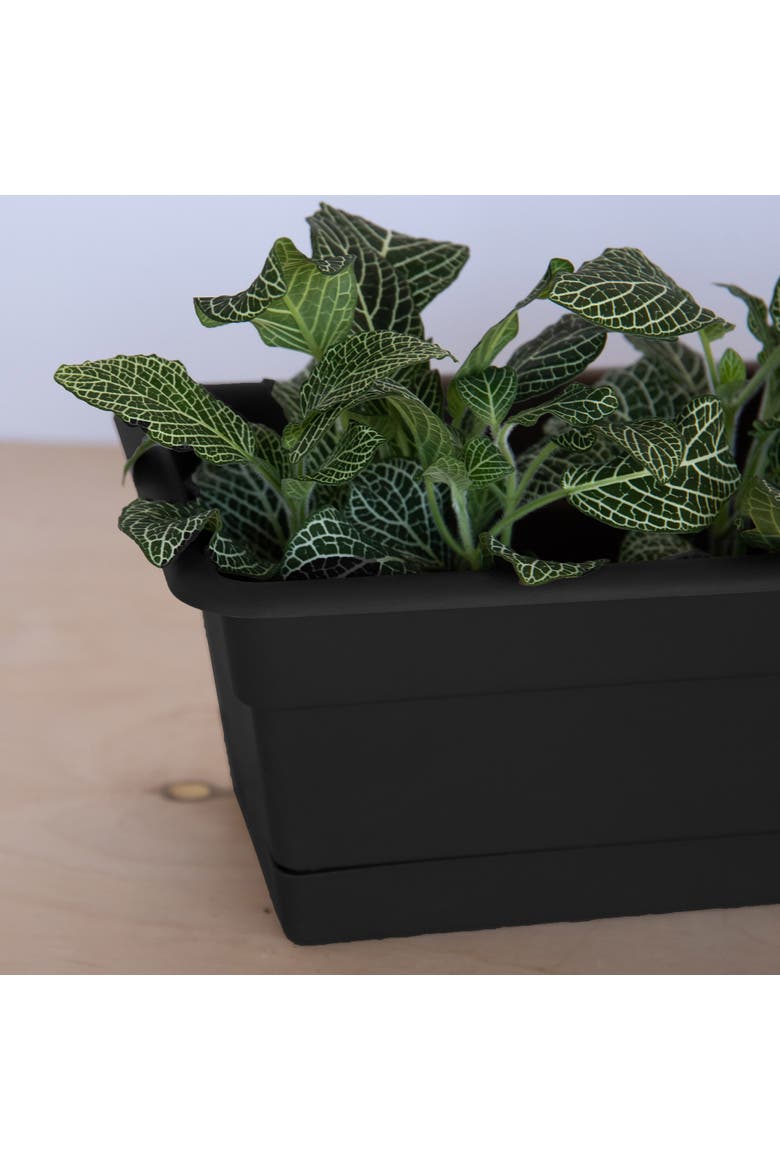 18 Inch Dura Cotta Window Box Planter, Black, Alternate, color, Black