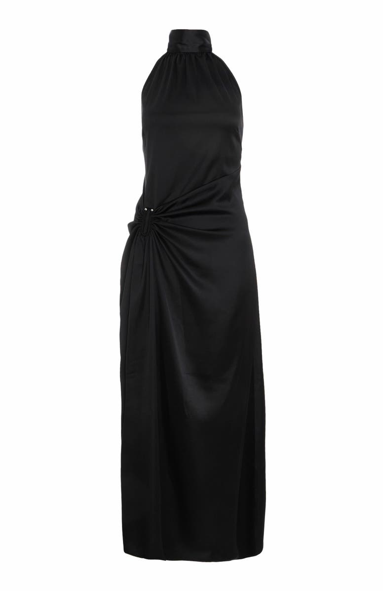 QUIZ Satin Halterneck Midi Dress, Alternate, color, 