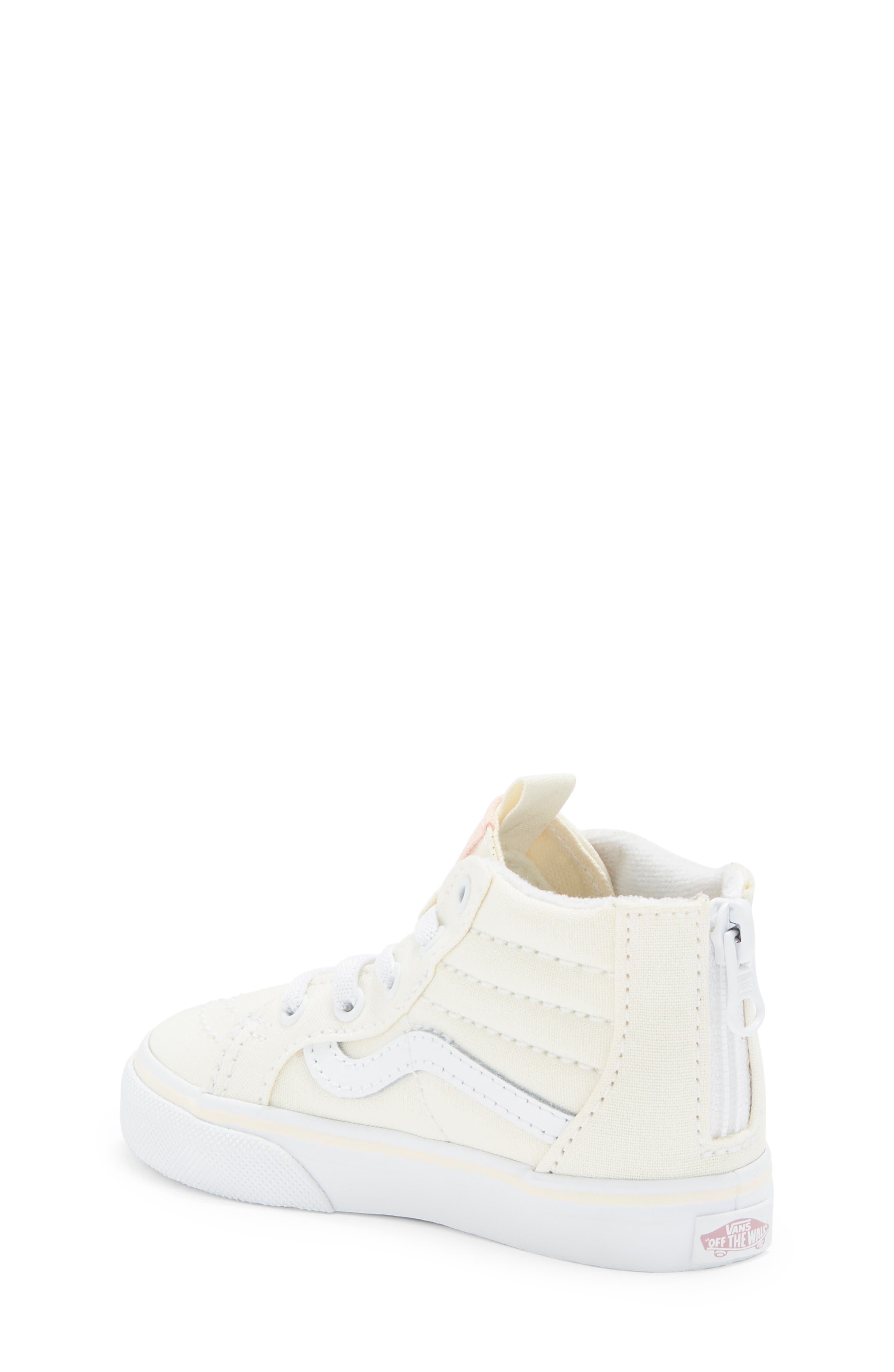 Vans Kids' Sk8-Hi Zip Sneaker, Alternate, color, Egret