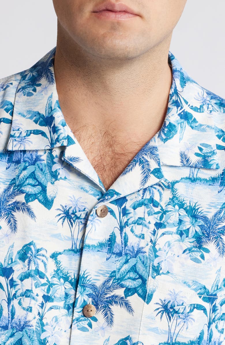 Tommy Bahama Hidden Horizons Silk Jacquard Camp Shirt, Alternate, color,