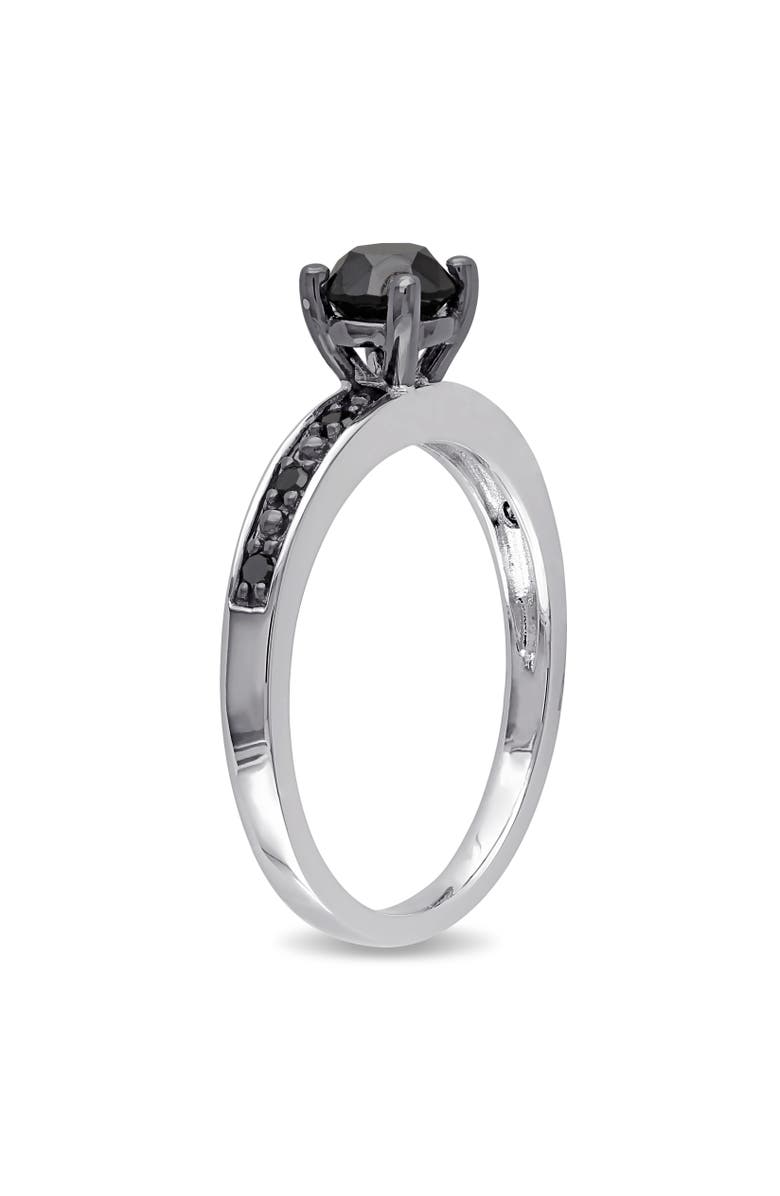 Julianna B. Black Diamond Engagement Ring Sterling Silver, Alternate, color, Diamond