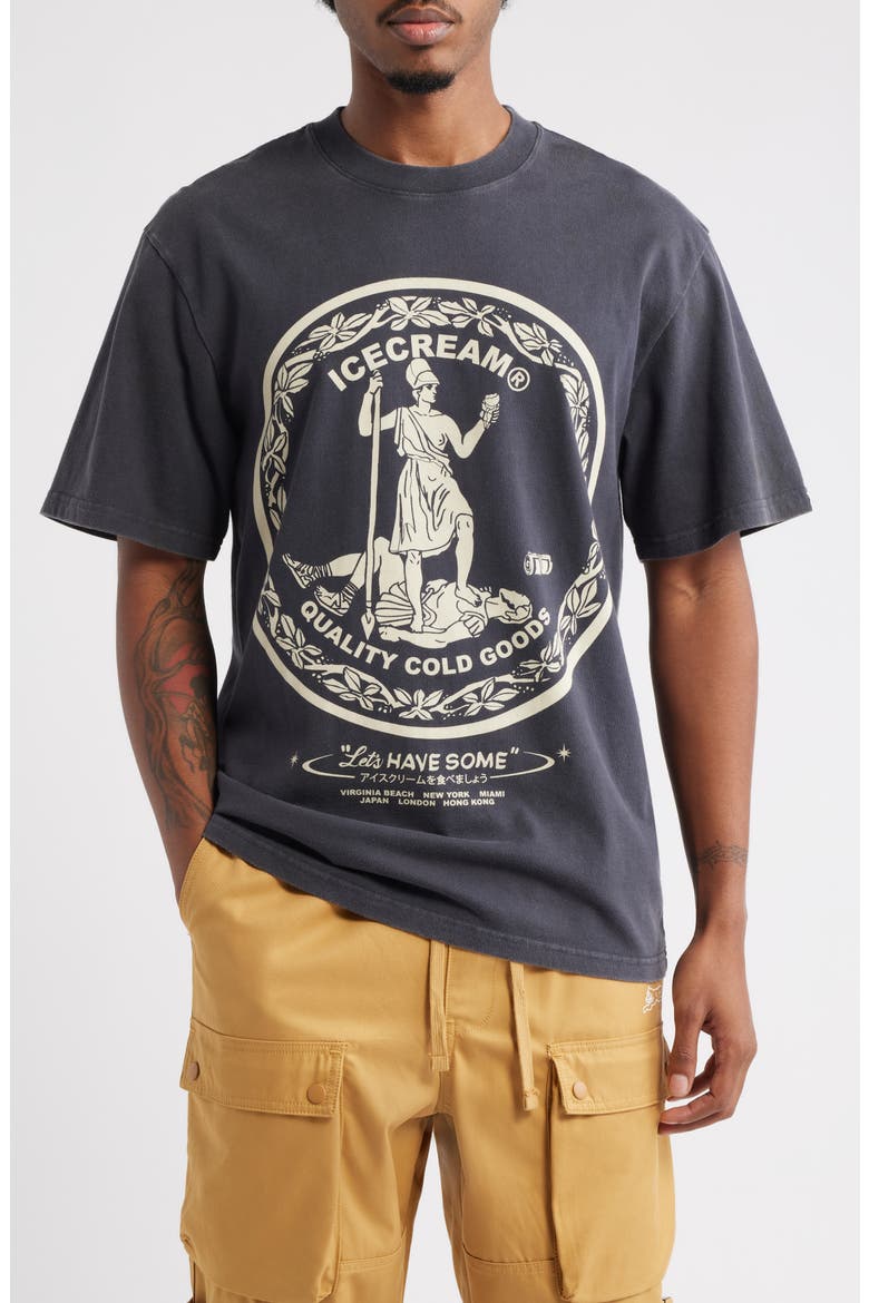 Oversize Seal Graphic T-Shirt, Main, color, CHARCOAL ART