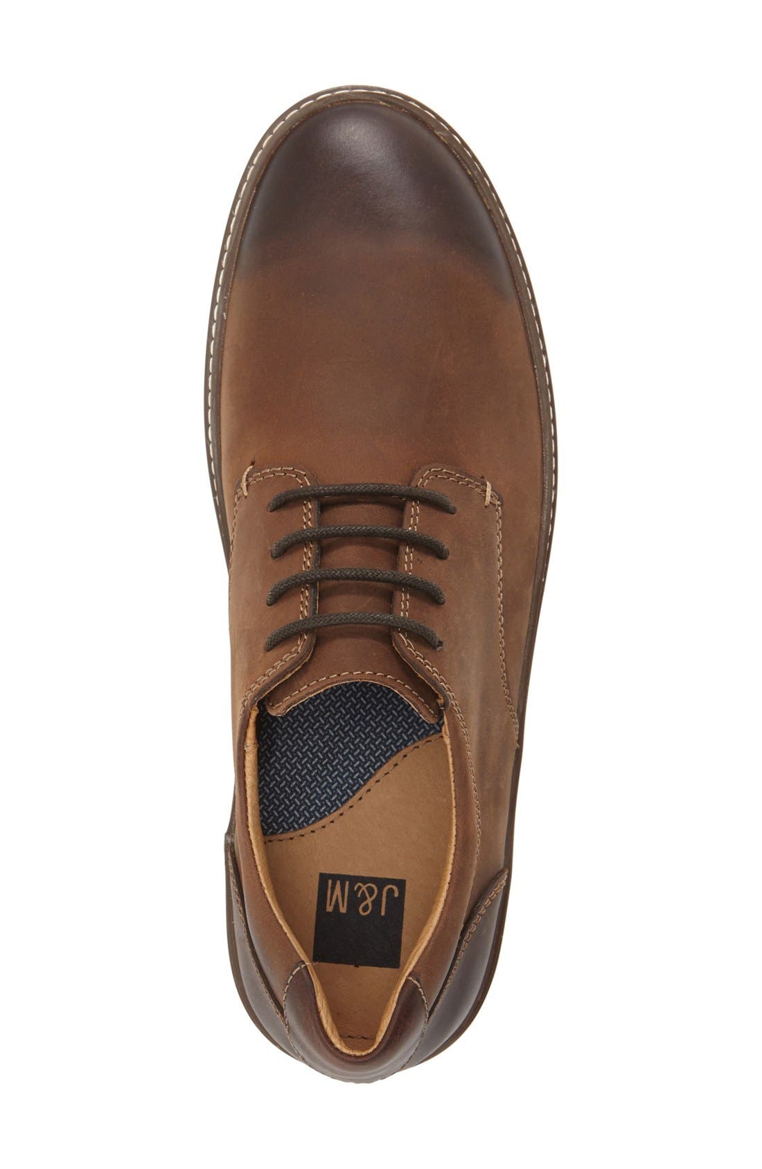 Johnston & Murphy 'McGuffey' Plain Toe Derby, Alternate, color, Tan Calfskin
