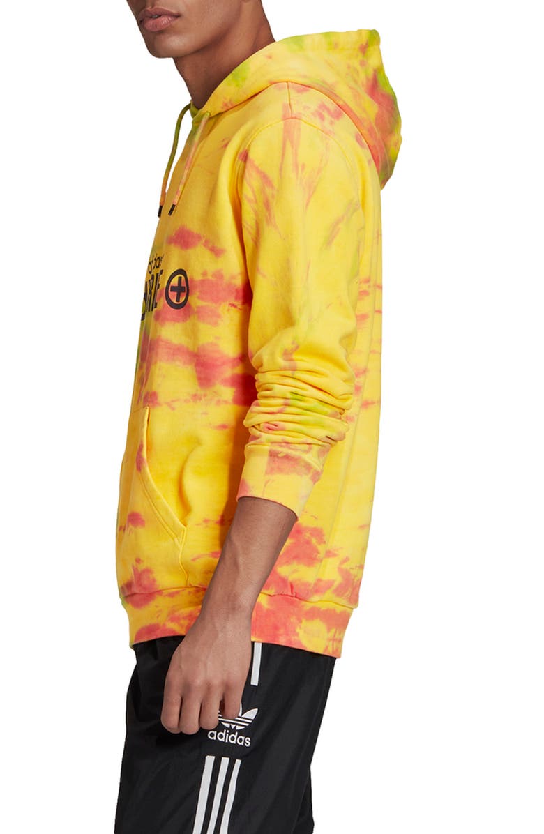 adidas Originals adiPRENE+ Print Tie Dye Hoodie, Alternate, color,
