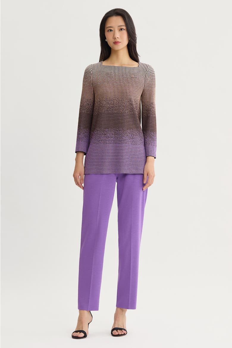 Ombre Jacquard Knit Tunic, Alternate, color, Sunset Purple/Dark Umber