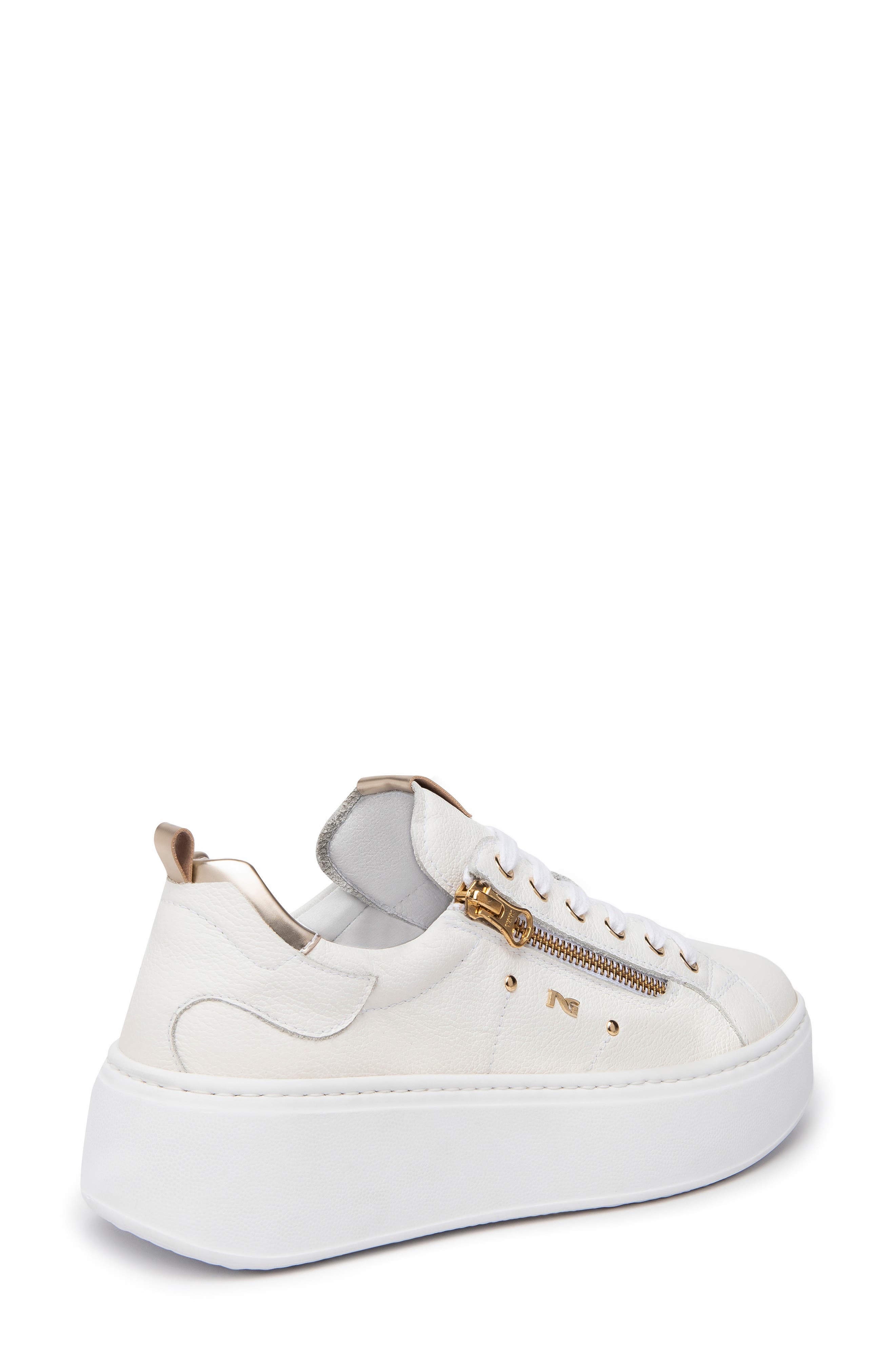 NeroGiardini Side Zip Platform Sneaker, Alternate, color, 