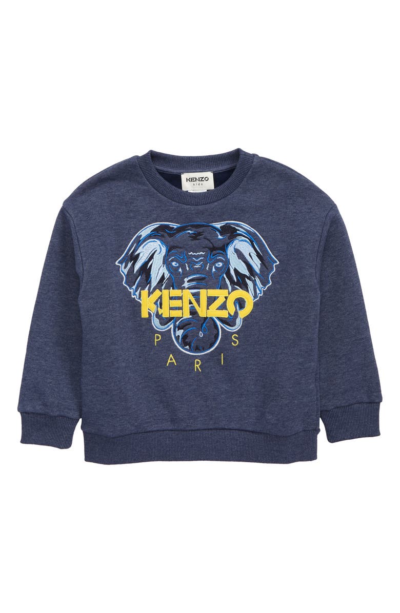 KENZO Kids' Embroidered Elephant Sweatshirt, Main, color, 