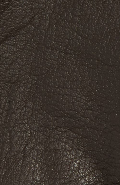 Barbour Textured Leather Gloves In Brown