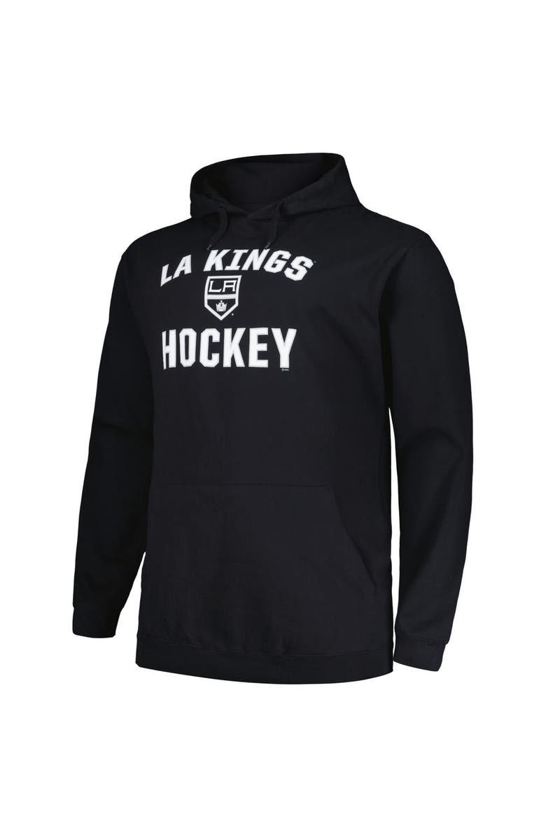 PROFILE Men's Profile Black Los Angeles Kings Big & Tall Arch Over Logo Pullover Hoodie, Alternate, color, Black
