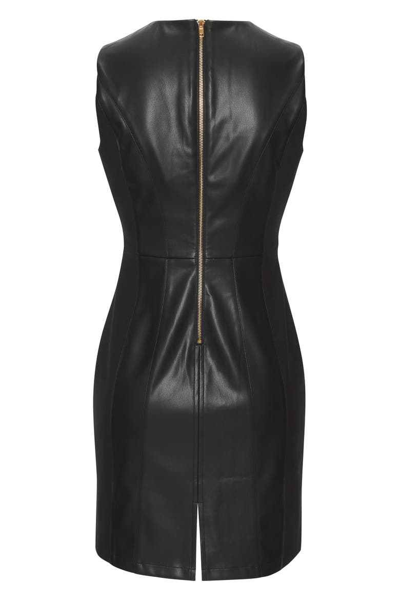 Faux Leather Dress, Alternate, color, Black