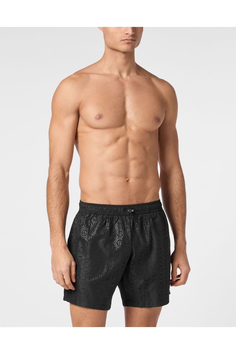 Beachwear Short Trousers Men, Main, color, black
