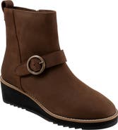 SoftWalk® Westland Platform Wedge Bootie