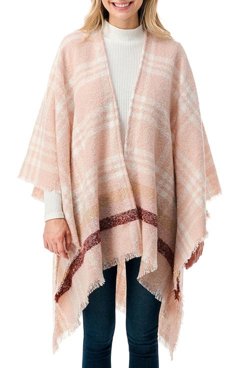 Fringe Plaid Ruana