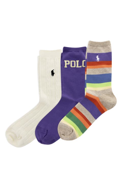 Assorted 3-Pack Crew Socks