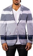 Maceoo Stripe Unconstructed Knit Blazer