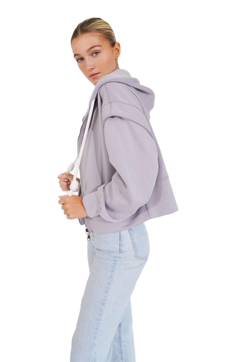 Belle & Bloom No Ordinary Love Zip Hoodie, Alternate, color, Grey Marle