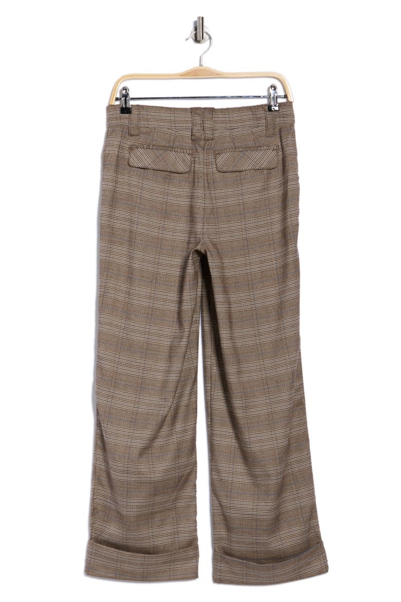 Plaid Cuffed Pants, Alternate, color, MOONROCK MULTI