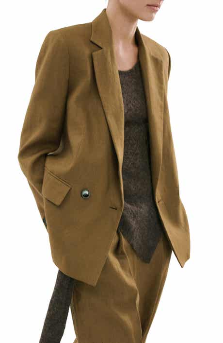 Double Breasted Linen Blazer