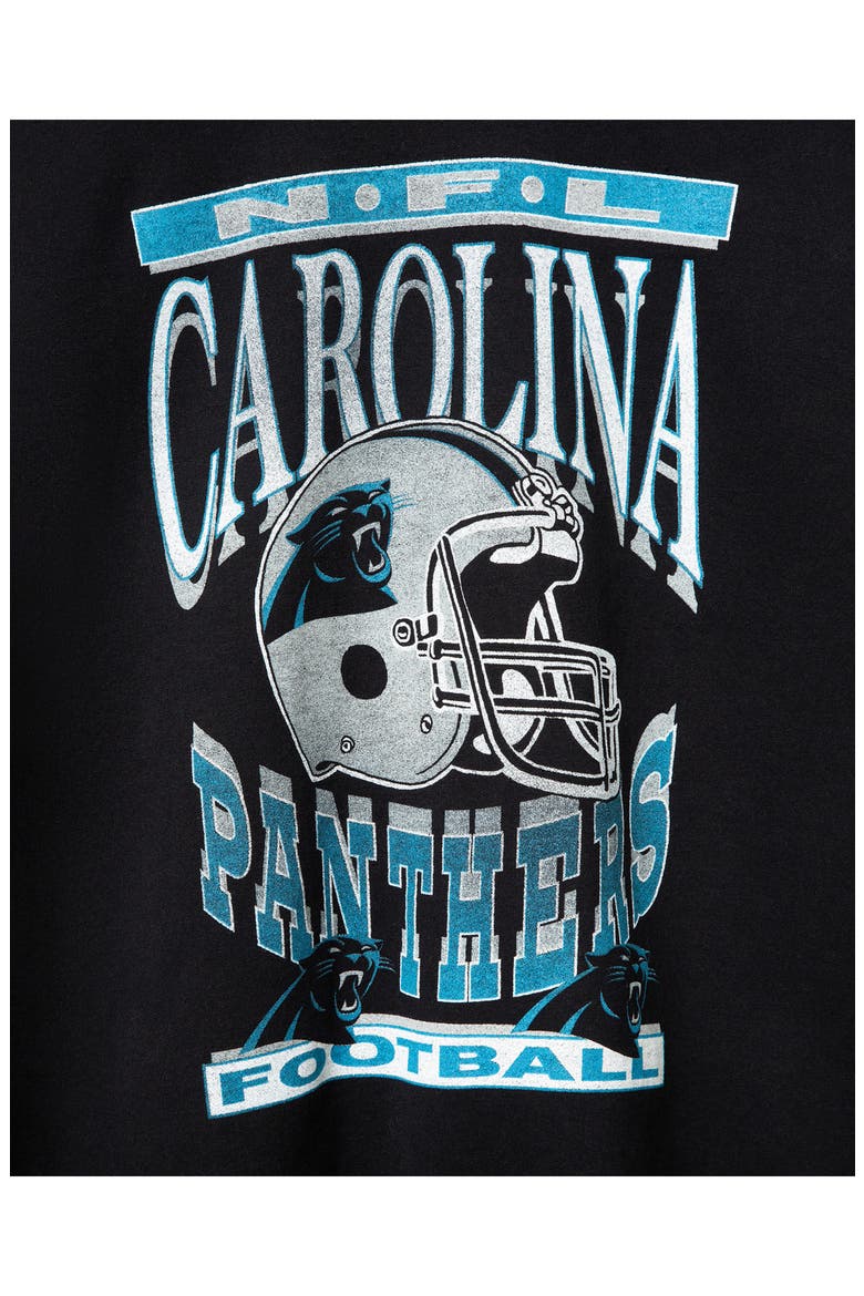 Carolina Panthers Helmet Crewneck Sweatshirt, Alternate, color, BLACK